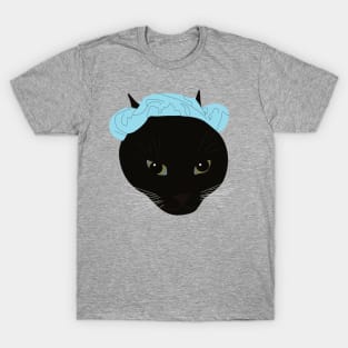 Blue Scrunchie Cat T-Shirt